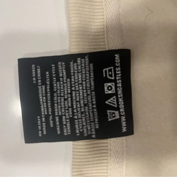 Crooks & Castles Cream Logo Crewneck Sweatshirt (S) Streetwear Graphic Pullover - Picture 3 of 6